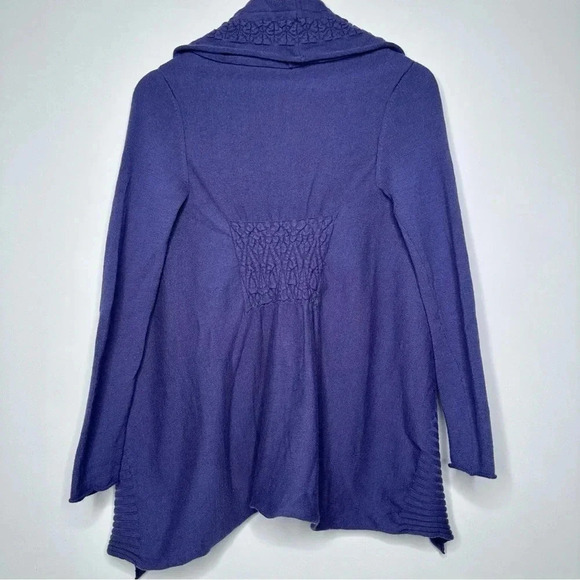 MOTH Anthropologie Purple Ha’ Penny Wool Cardigan Sweater Size XS - Picture 8 of 11